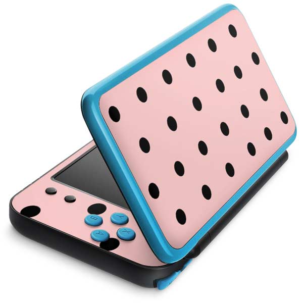 Pink and Black Polka Dots Nintendo Skins