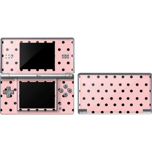 Pink and Black Polka Dots Nintendo Skins