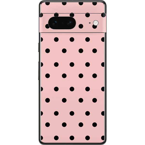 Pink and Black Polka Dots Pixel Skins