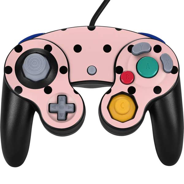 Pink and Black Polka Dots Nintendo Skins