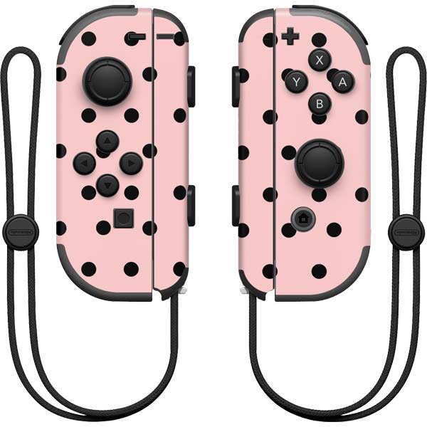 Pink and Black Polka Dots Nintendo Skins