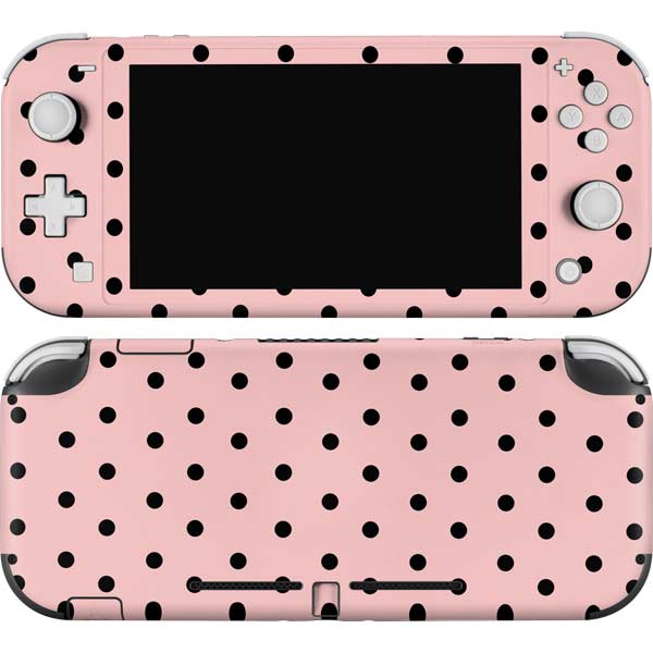 Pink and Black Polka Dots Nintendo Skins