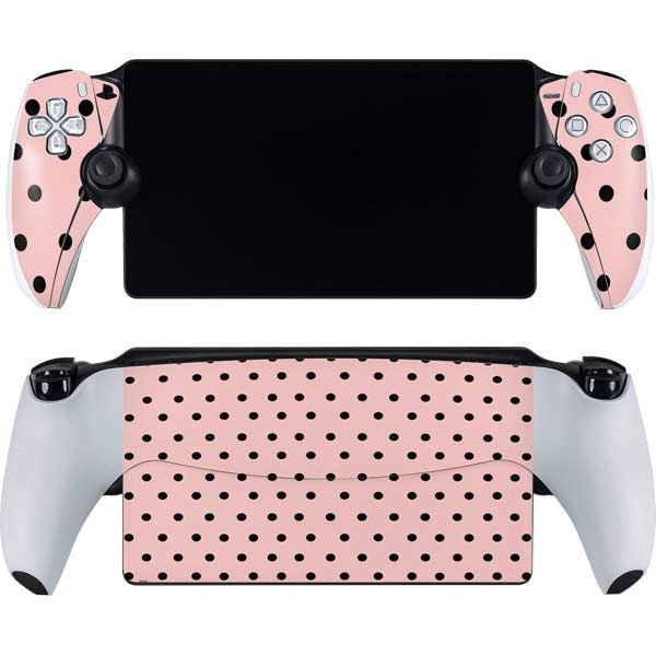 Pink and Black Polka Dots PlayStation PS5 Skins