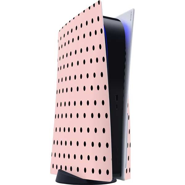 Pink and Black Polka Dots PlayStation PS5 Skins