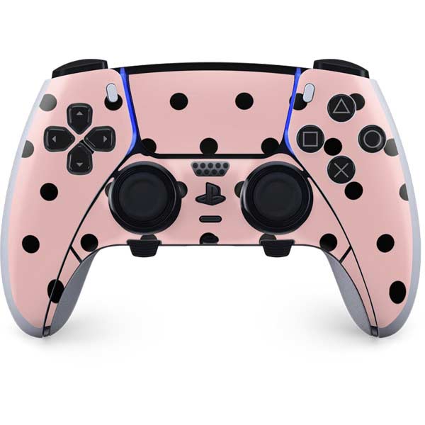 Pink and Black Polka Dots PlayStation PS5 Skins