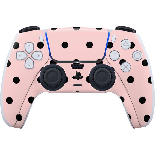Pink and Black Polka Dots PlayStation PS5 Skins