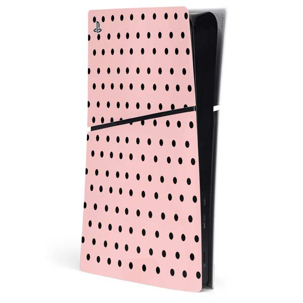 Pink and Black Polka Dots PlayStation PS5 Skins