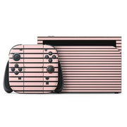 Pink and Black Stripes Nintendo Switch 2 (2025) with Joy-Con Skin