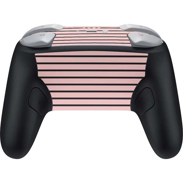 Pink and Black Stripes Nintendo Switch 2 (2025) Pro Controller Skin