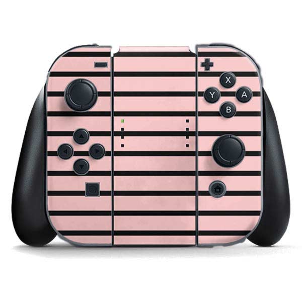 Pink and Black Stripes Nintendo Skins