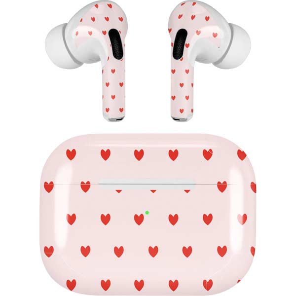 Pink and Red Hearts AirPods Skins