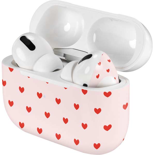Pink and Red Hearts AirPods Skins