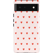 Pink and Red Hearts Pixel Cases