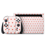Pink and Red Hearts Nintendo Switch 2 (2025) with Joy-Con Skin