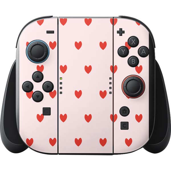 Pink and Red Hearts Nintendo Switch 2 (2025) with Joy-Con Skin