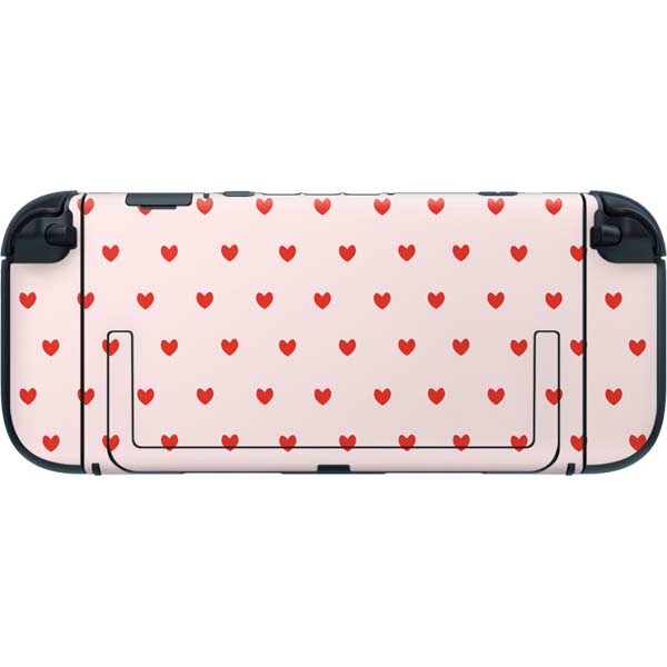 Pink and Red Hearts Nintendo Switch 2 (2025) with Joy-Con Skin