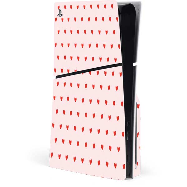 Pink and Red Hearts PlayStation PS5 Skins