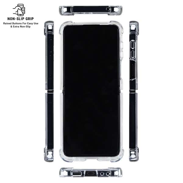 Pink and White Checkerboard Galaxy Z Flip7 Clear Case