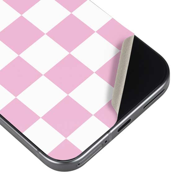 Pink and White Checkerboard Google Pixel 10 Pro XL Skin