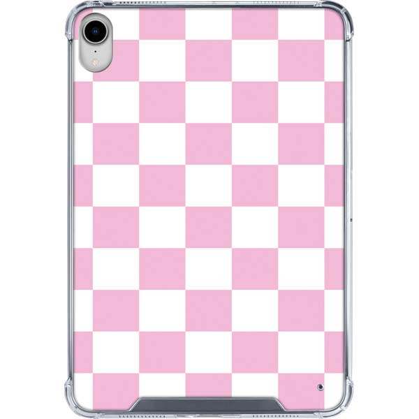 Pink and White Checkerboard iPad 11th Gen (2025) Clear Case