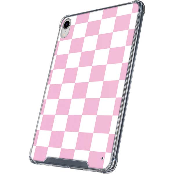 Pink and White Checkerboard iPad 11th Gen (2025) Clear Case