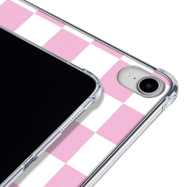 Pink and White Checkerboard iPad 11th Gen (2025) Clear Case