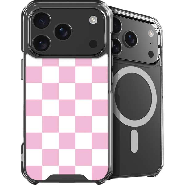 Pink and White Checkerboard iPhone 17 Pro MagSafe Case