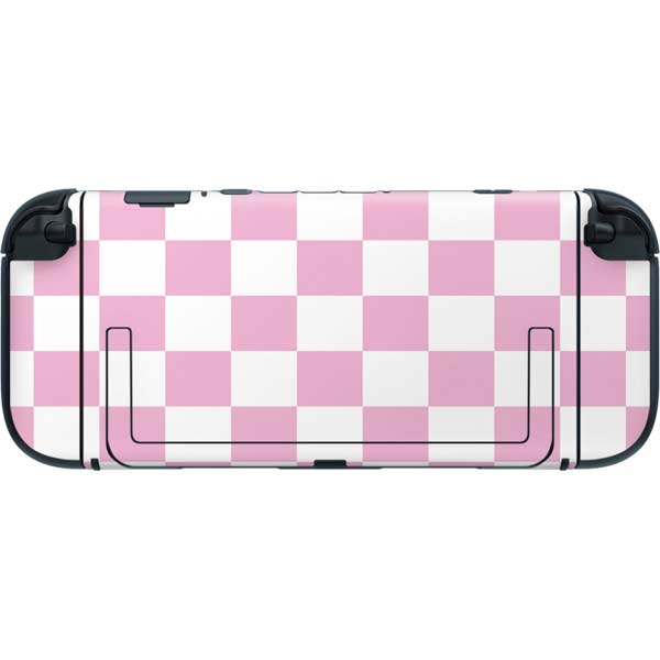 Pink and White Checkerboard Nintendo Switch 2 (2025) with Joy-Con Skin