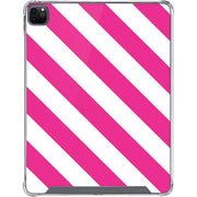 Pink and White Geometric Stripes iPad Cases