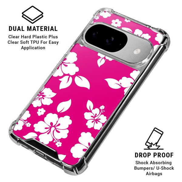 Pink and White Google Pixel 10 Clear Case