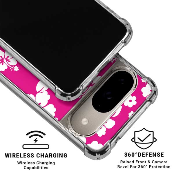 Pink and White Google Pixel 10 Clear Case