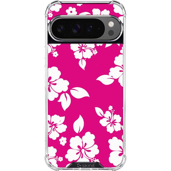 Pink and White Google Pixel 10 Pro XL Clear Case