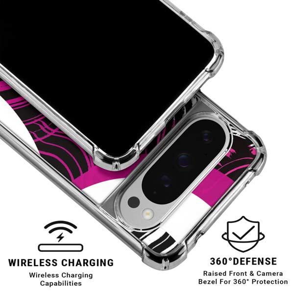 Pink and White Hipster Google Pixel 10 Pro Clear Case