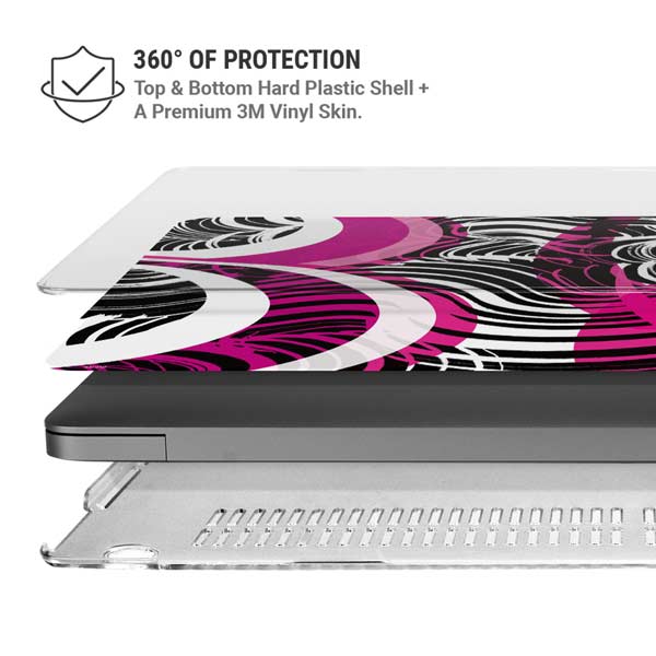 Pink and White Hipster MacBook Pro 14in (2021-24) Case plus Skin