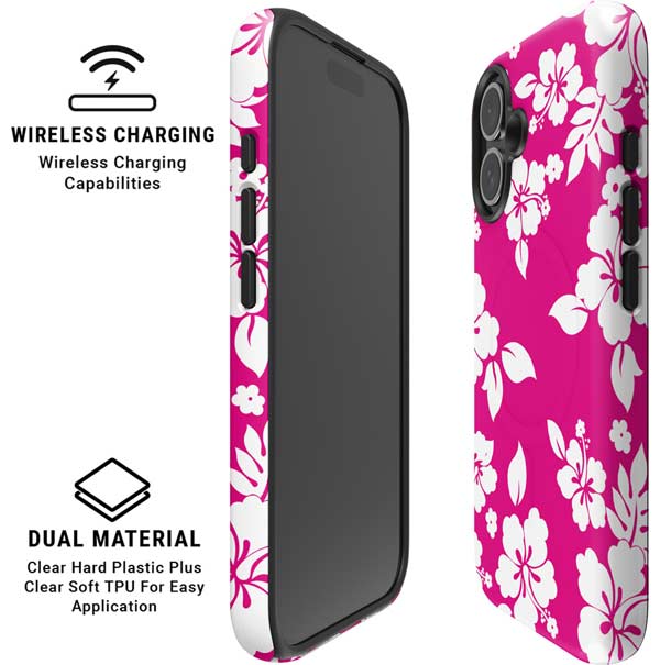 Pink and White iPhone 16 Magsafe Impact Case