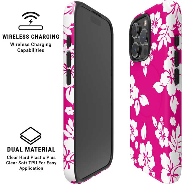 Pink and White iPhone 16 Pro Magsafe Impact Case