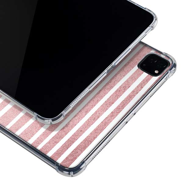 Pink and White Stripes iPad Pro 11in (2024) Clear Case