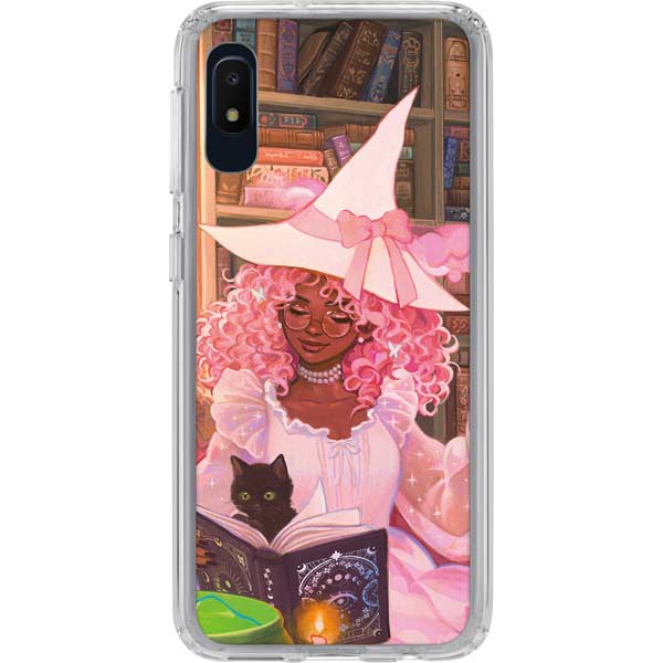 Pink Anime Witch Girls in Library with Cats by Ivy Dolamore Galaxy Cases