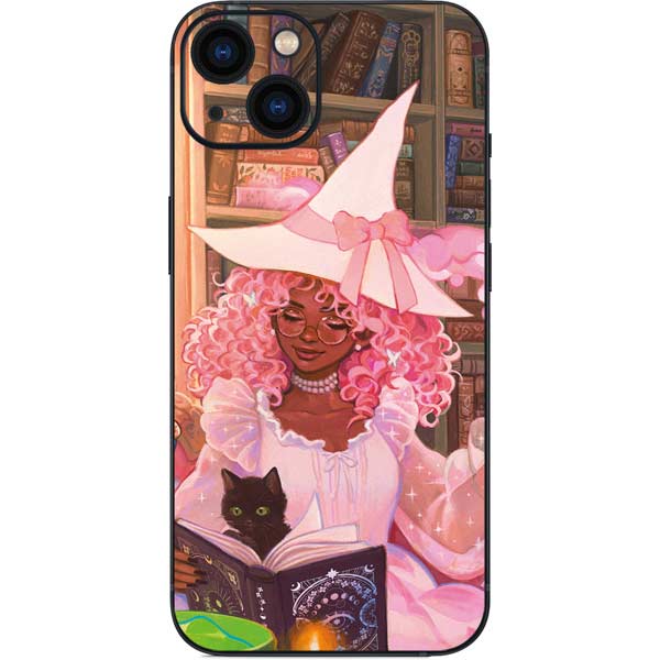 Pink Anime Witch Girls in Library with Cats iPhone Skins | Ivy Dolamore ...