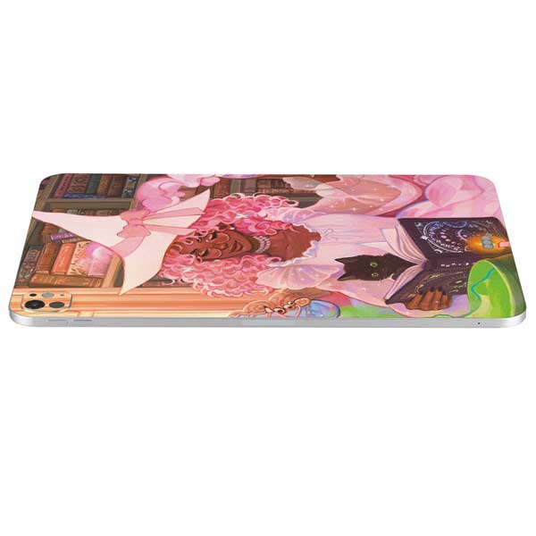 Pink Anime Witch Girls in Library with Cats by Ivy Dolamore iPad Pro ...
