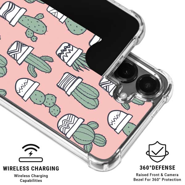Pink Cactus Galaxy S26 Plus Clear Case