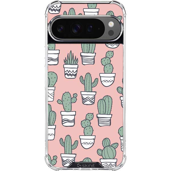 Pink Cactus Google Pixel 10 Pro XL Clear Case