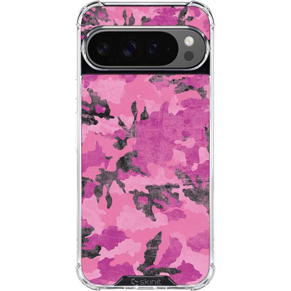 Pink Camouflage Google Pixel 10 Pro XL Clear Case
