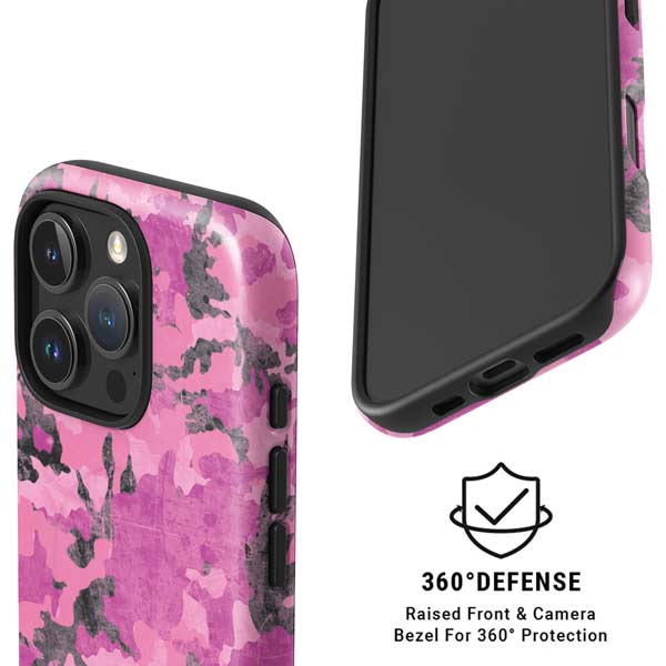 Pink Camouflage iPhone 16 Pro Magsafe Impact Case