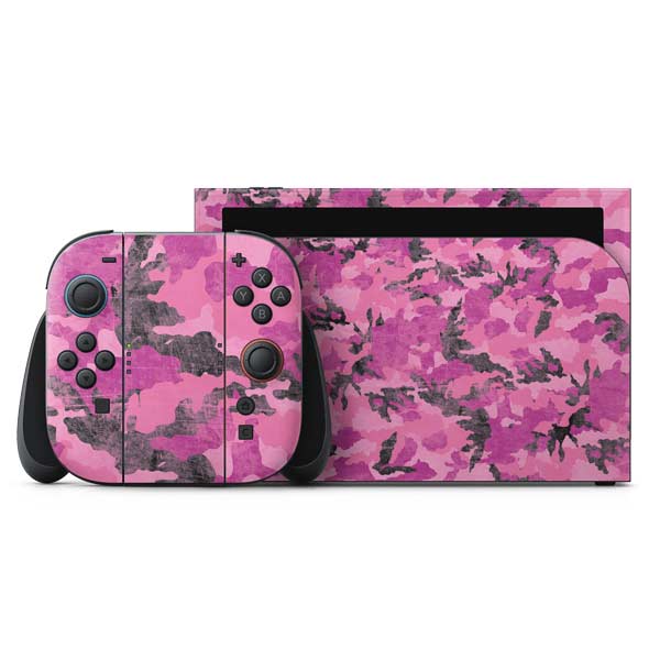 Pink Camouflage Nintendo Switch 2 (2025) with Joy-Con Skin