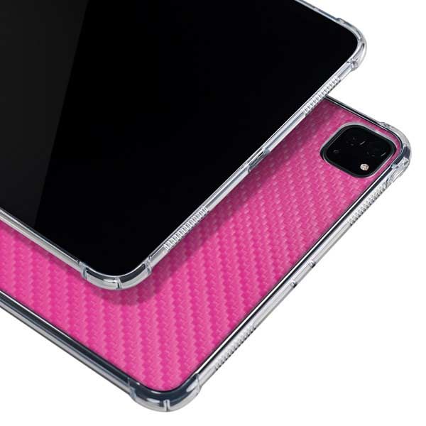 Pink Carbon Fiber Specialty Texture Material iPad Pro 11in (2024) Clear Case