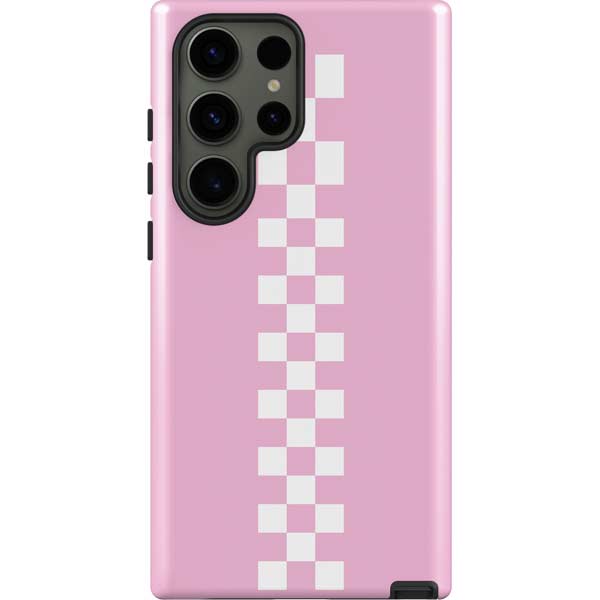 Pink Checkerboard Galaxy S23 Ultra Pro Case