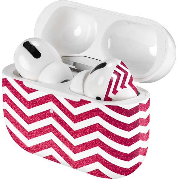 Pink Chevron AirPods Skins