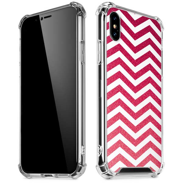 Pink Chevron iPhone X/XS Clear Case