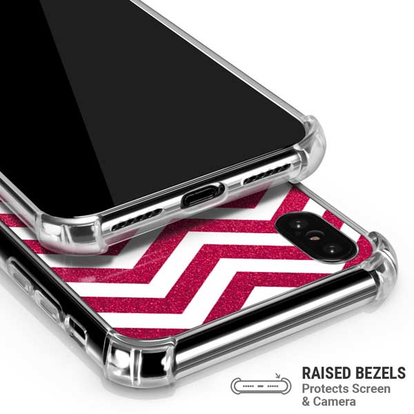 Pink Chevron iPhone X/XS Clear Case